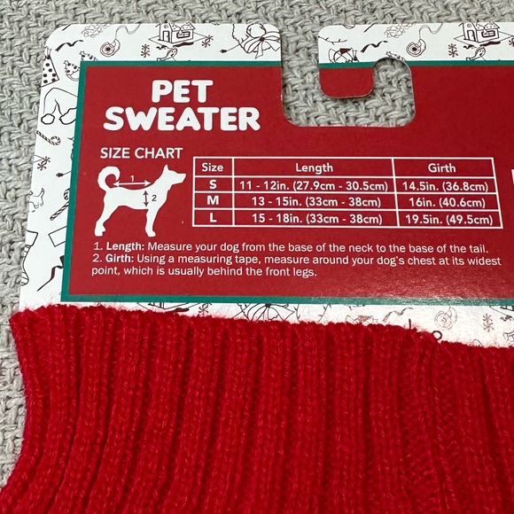Jolly Vibes Pet Holiday Christmas Dog Sweater NWT Size Medium - Picture 4 of 7